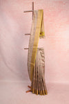 Pastel Green Tussar Silk Saree - Seematti