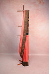 Peach Semi Banarasi Saree