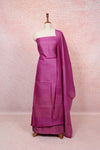 Pink Tussar Silk Plain Body Unstitched Churidhar Material - Seematti