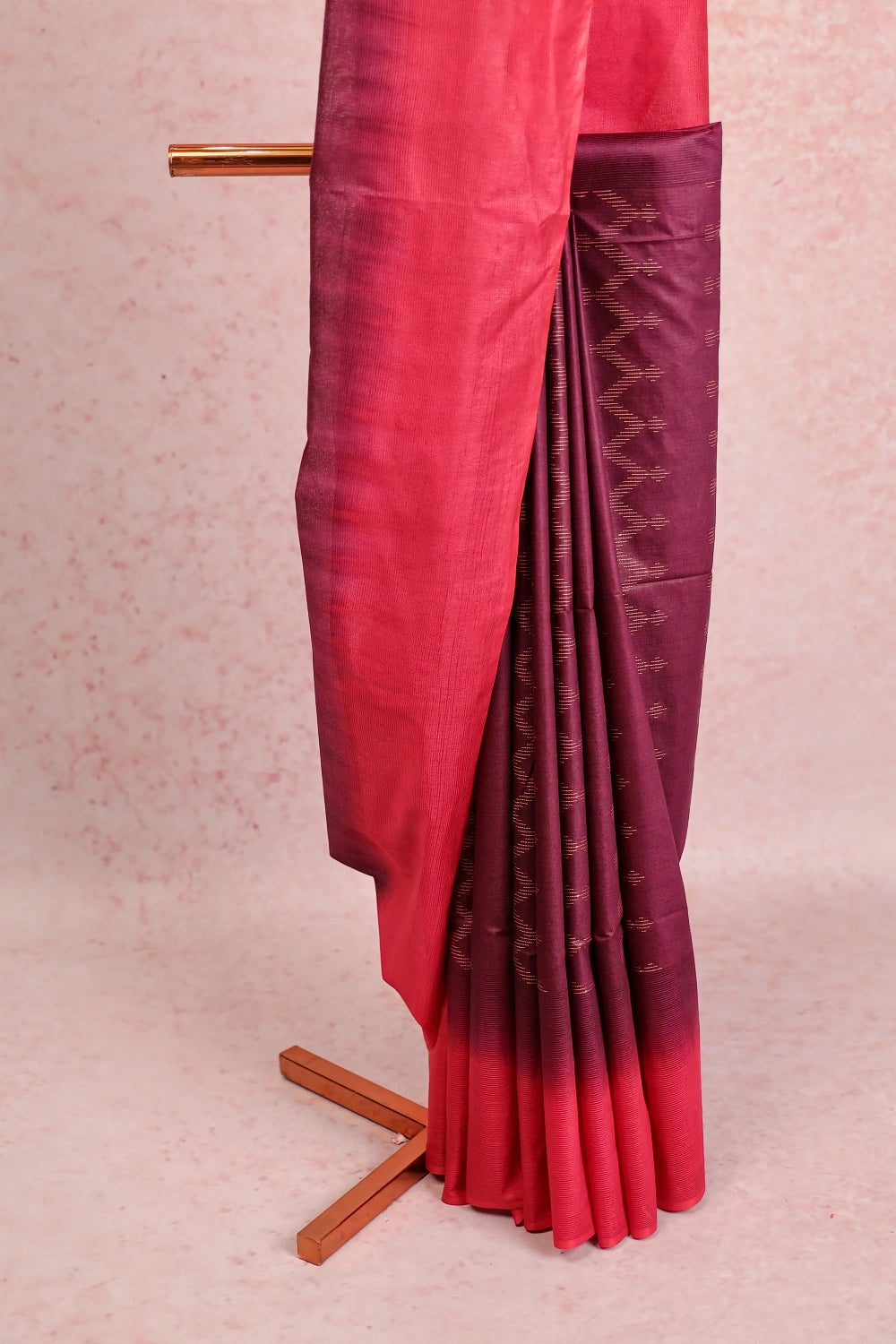 Purple Semi Tussar Saree