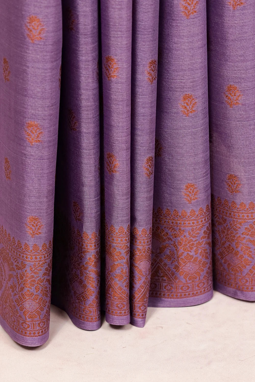 Purple Semi Tussar Saree - Seematti