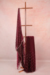 Purple Velvet Organza Saree