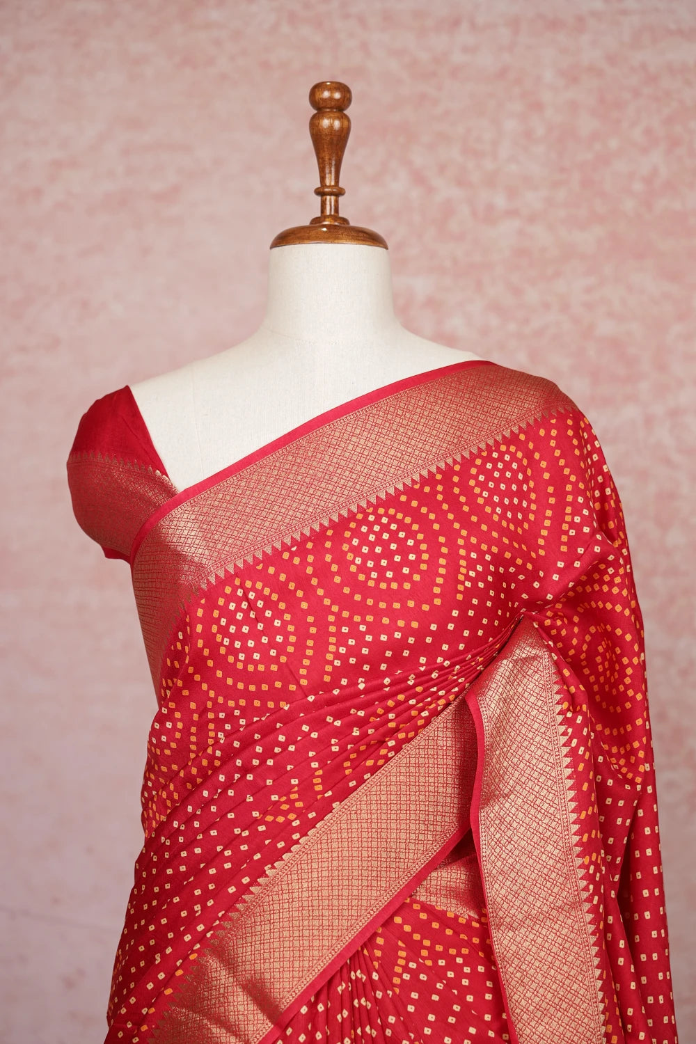 Red Chanderi Saree
