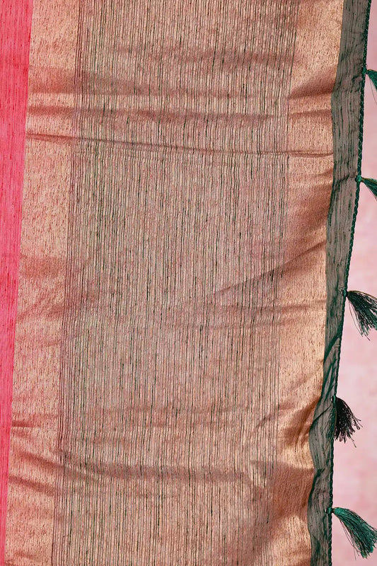 Red Jute Banarasi Saree