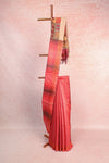 Red Jute Silk Saree