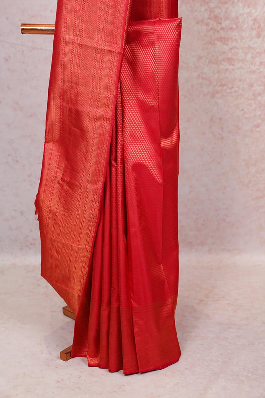 Red Kancheepuram Silk Saree - Seematti