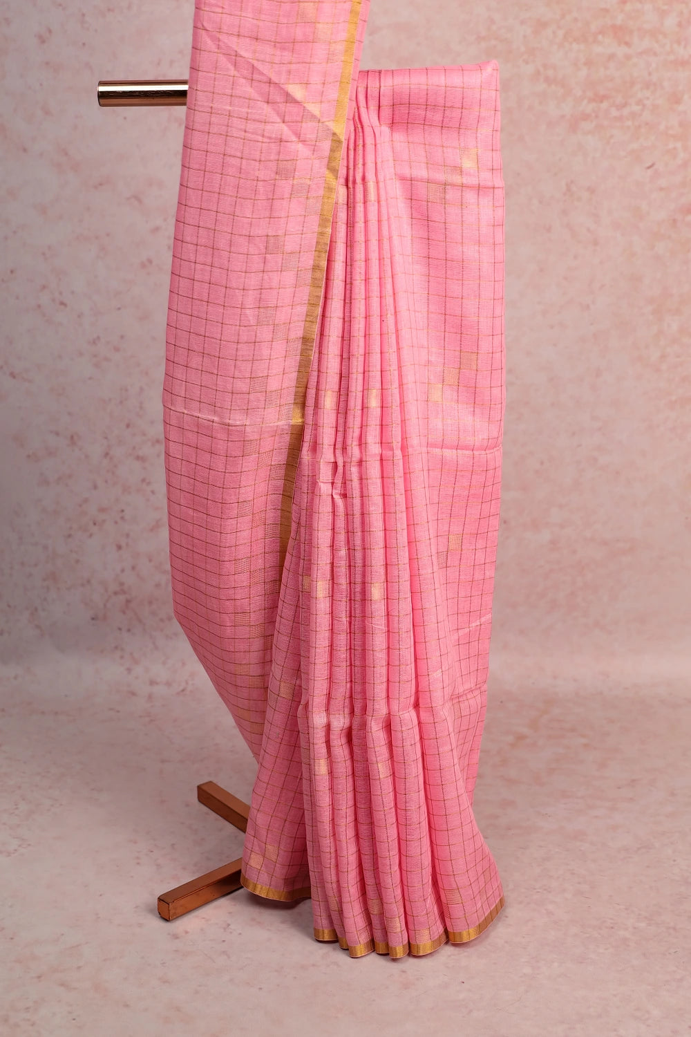 Rose Semi Linen Saree