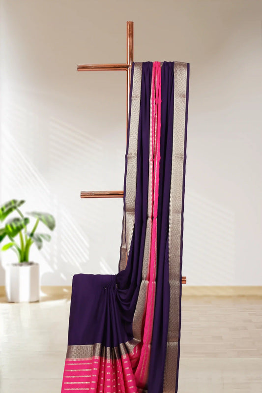 Royal Blue Georgette Saree
