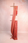Rust Orange Semi Silk Saree