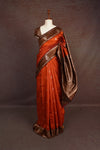 Rust Orange Semi Silk Saree - Seematti