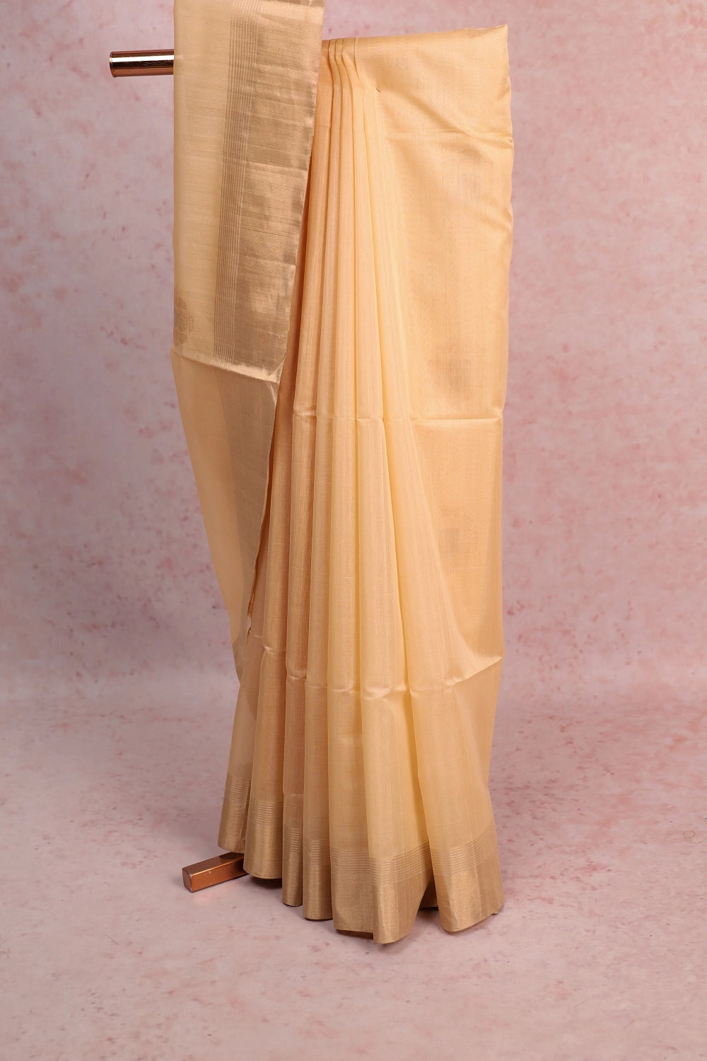 Sandal Pavithra Silk Designer Butta Saree With Plain Border - Seematti