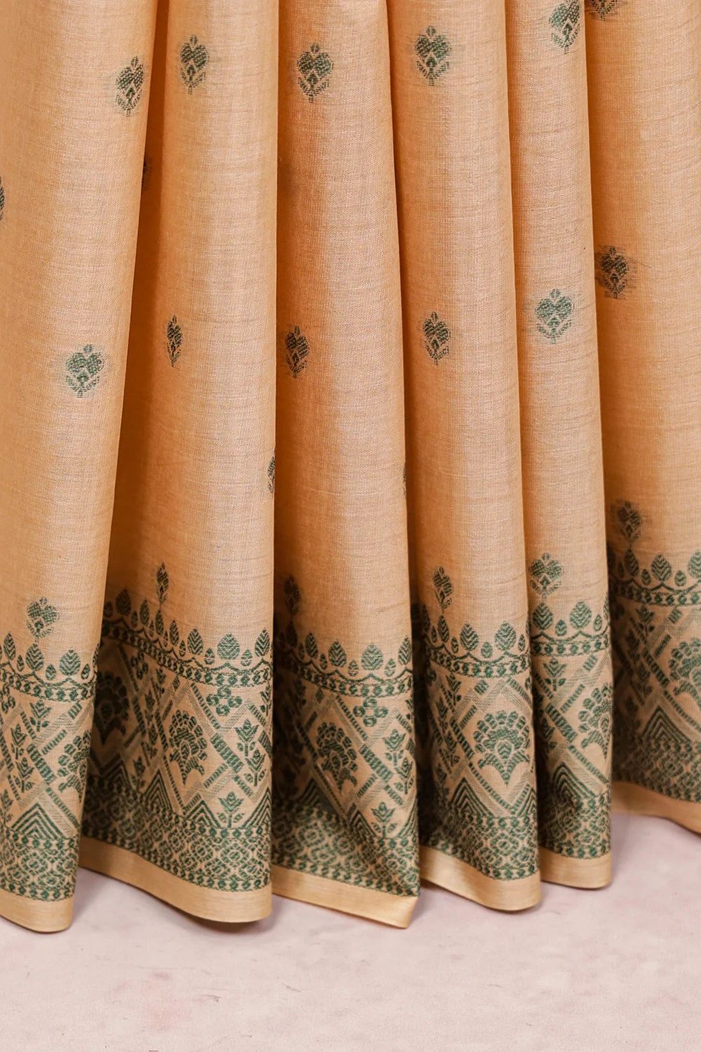 Sandal Semi Tussar Saree - Seematti