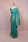 Sapphire Green Banarasi Silk Saree - Seematti