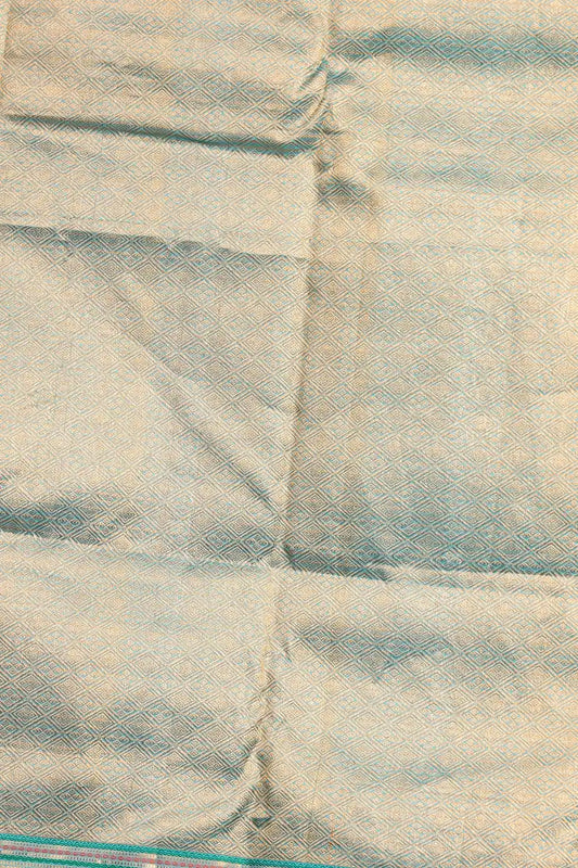 Sea Blue Kancheepuram Soft Silk Saree