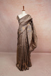 Taupe Color Semi Silk Saree - Seematti