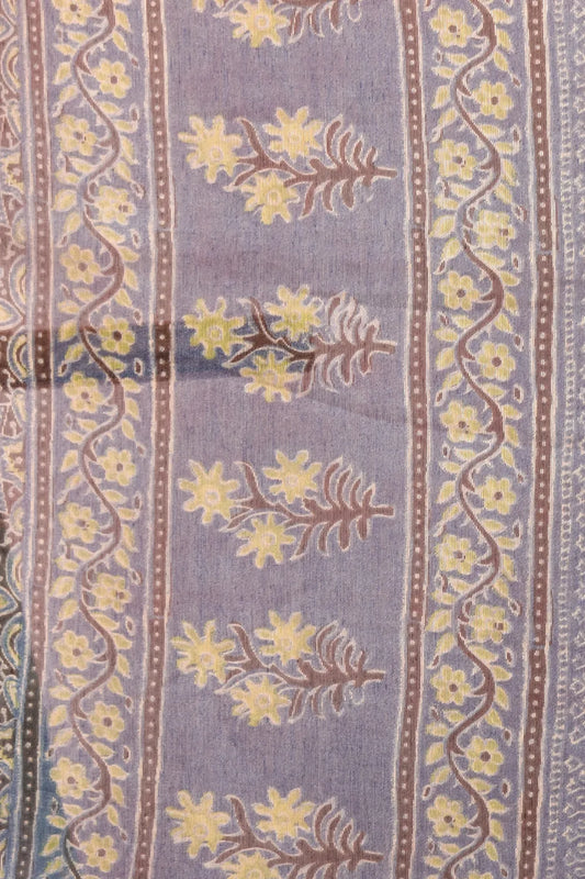 Turquise Blue Semi Chanderi Saree