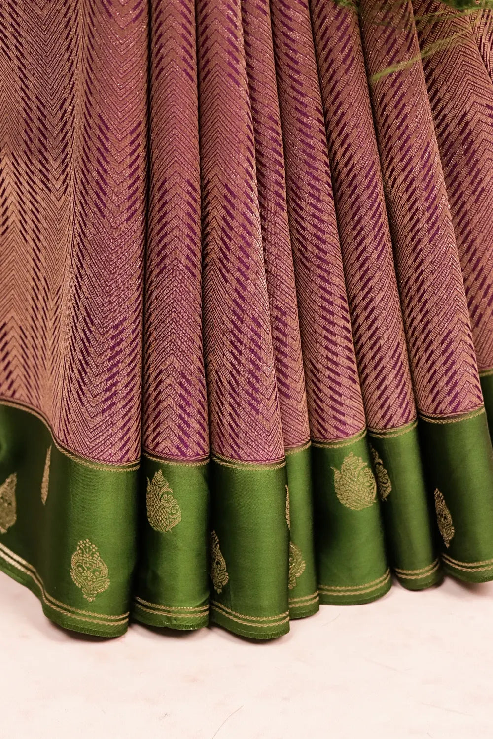 Violet Banarasi Georgette Saree