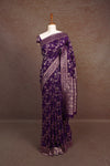 Violet Bandhani Silk Saree