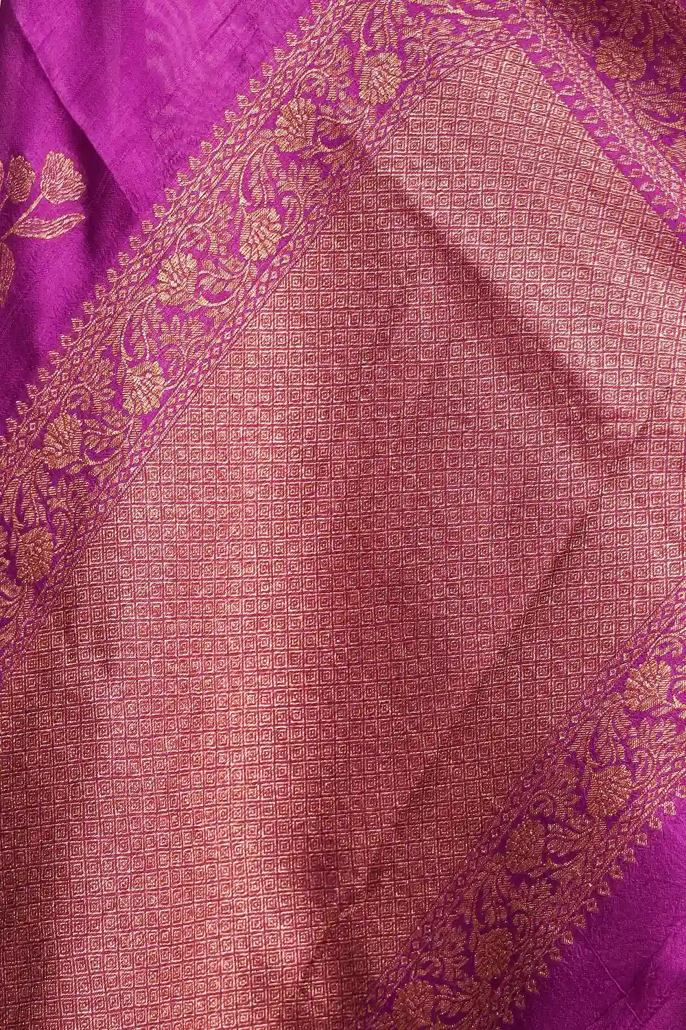 Violet Jute Banarasi Saree