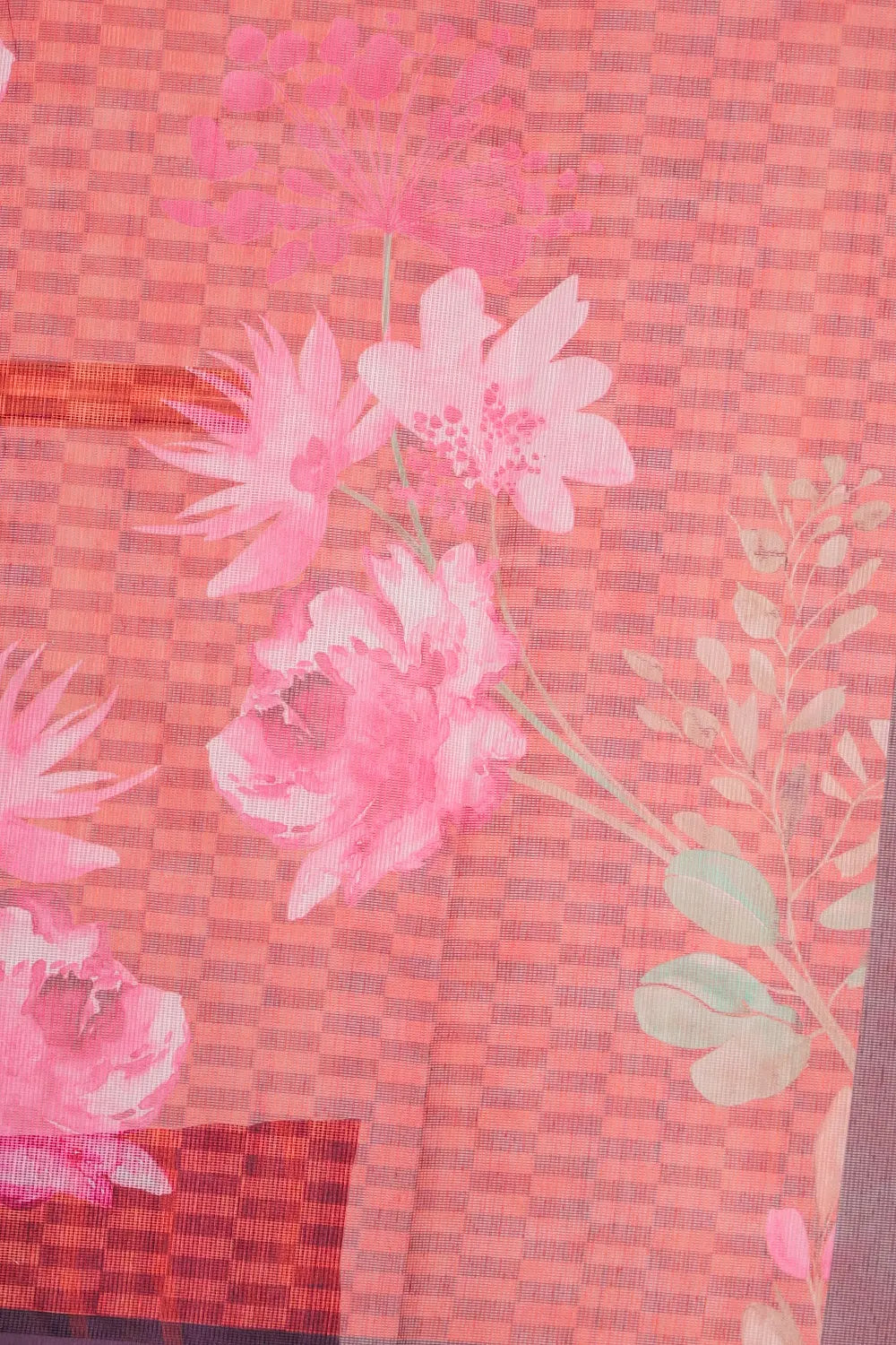 Violet Kota Printed Saree Without Border - Seematti
