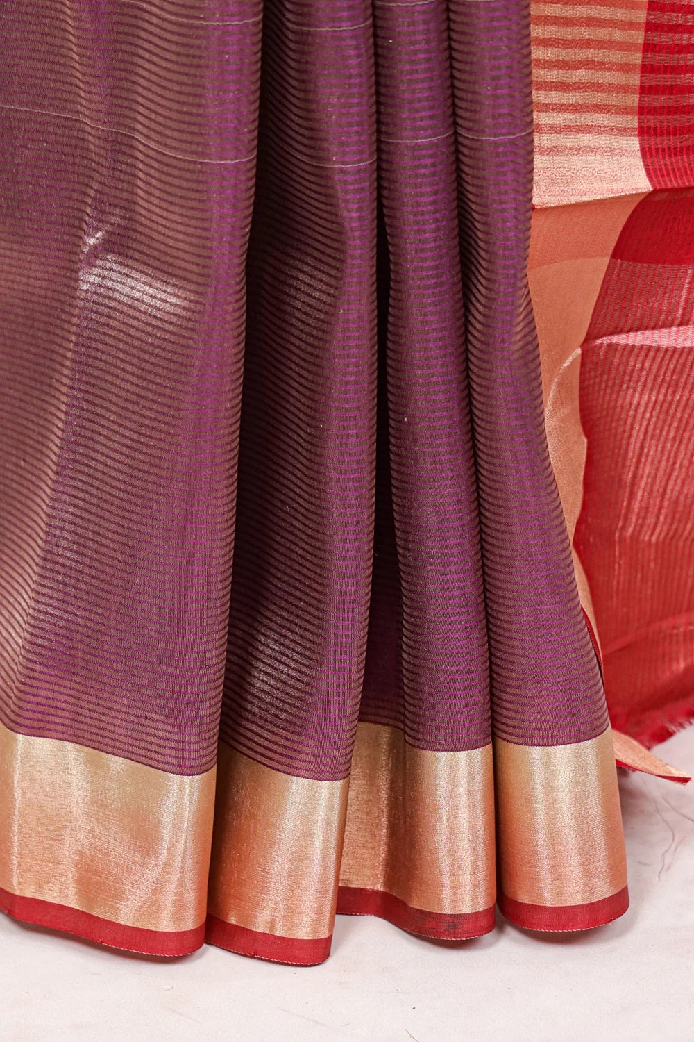 Violet Semi Tissue Saree - Seematti