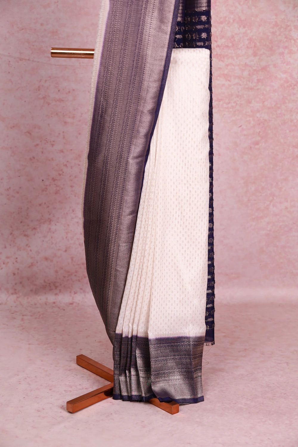 White Banarasi Georgette Saree