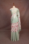 White Linen Saree