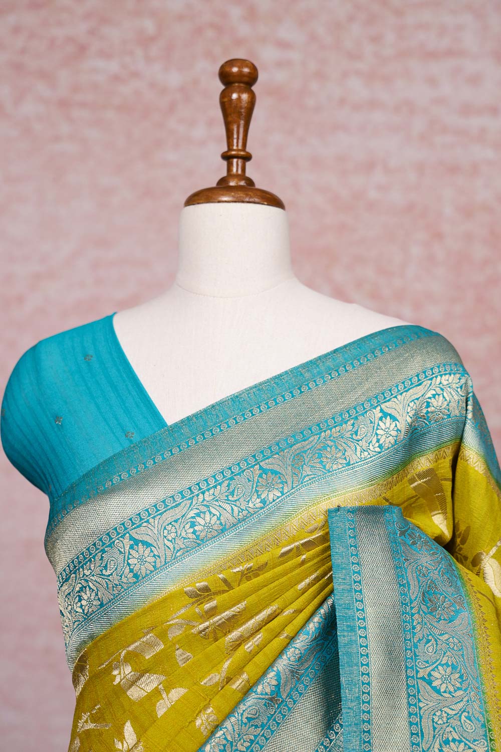 Mustard Banarasi Saree