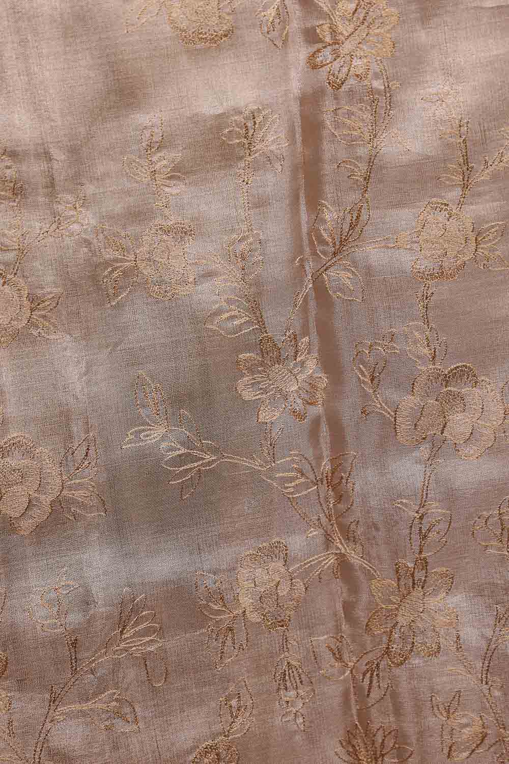 Golden Semi Tissue Saree