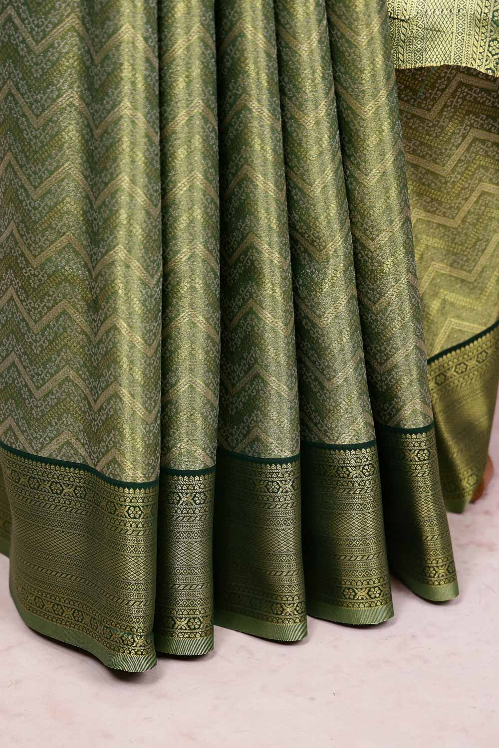 Green Semi Tissue Saree
