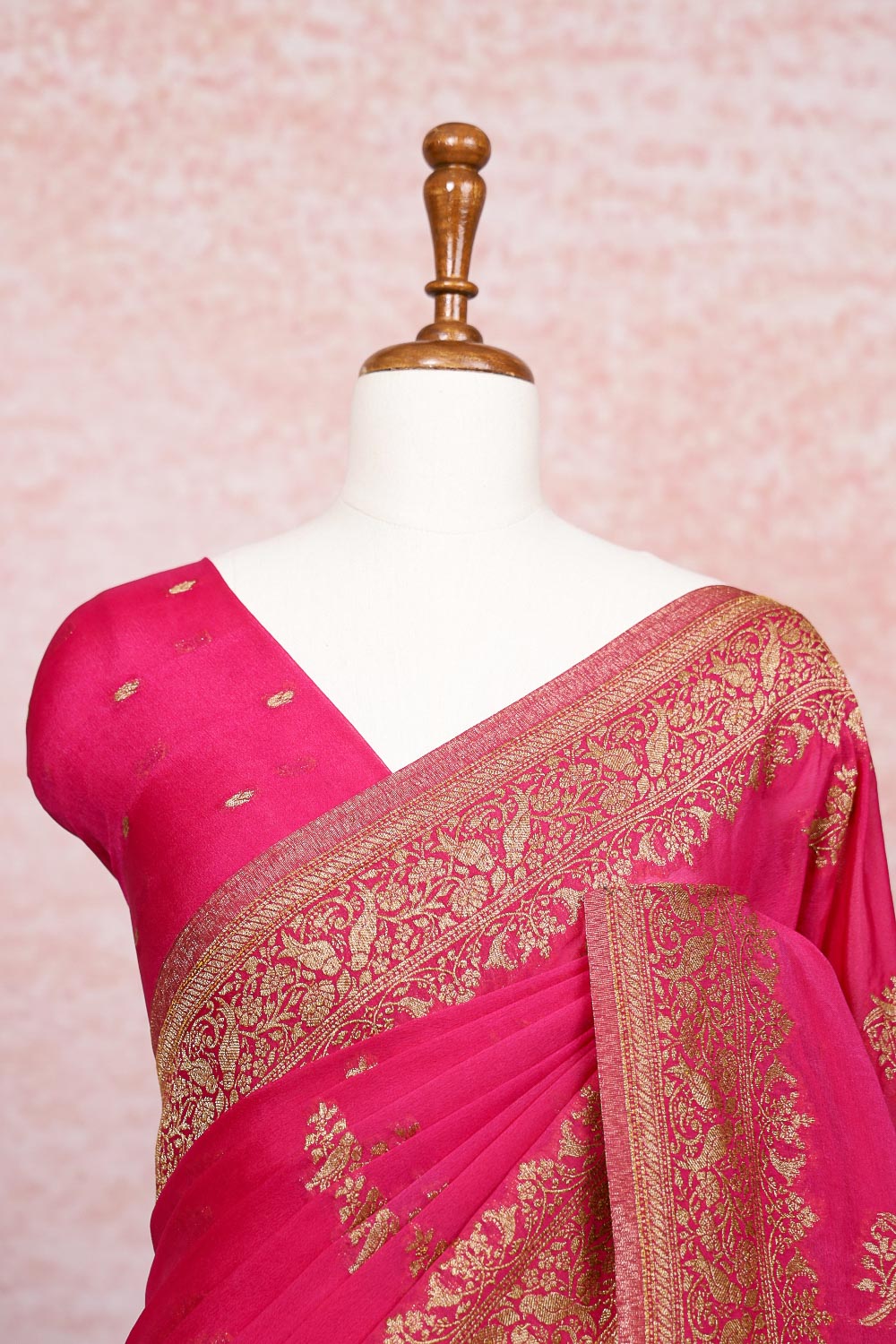 Rani Pink Georgette Saree