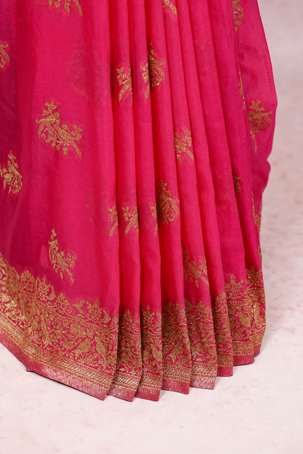 Rani Pink Georgette Saree