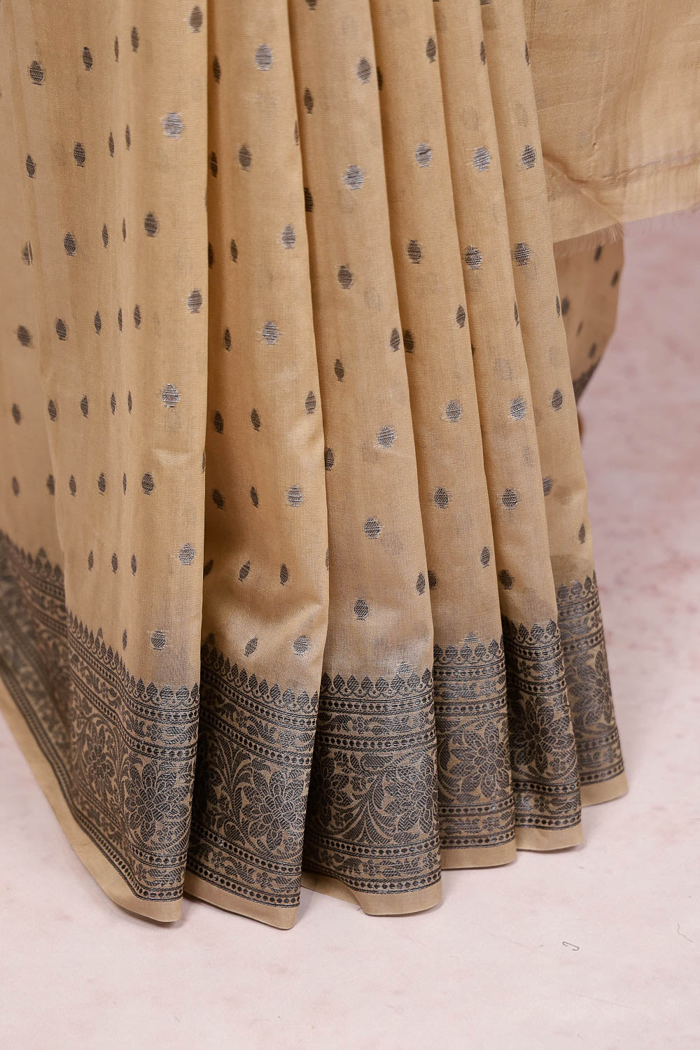 Sandal Color Tussar Banarasi Saree