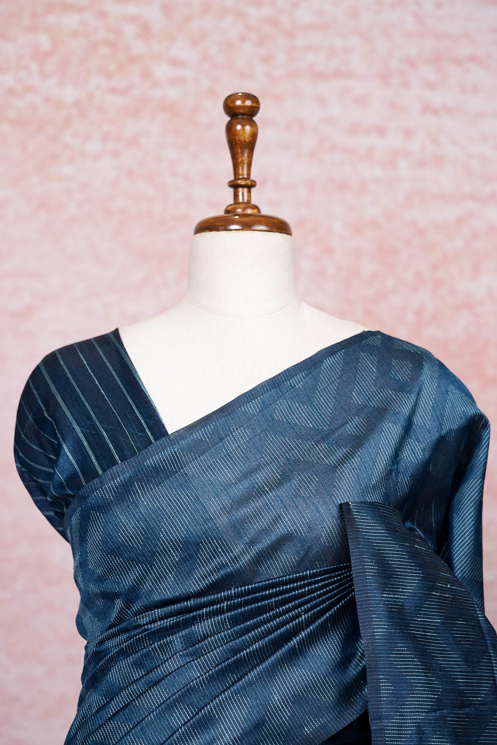 Blue Semi Jute Saree
