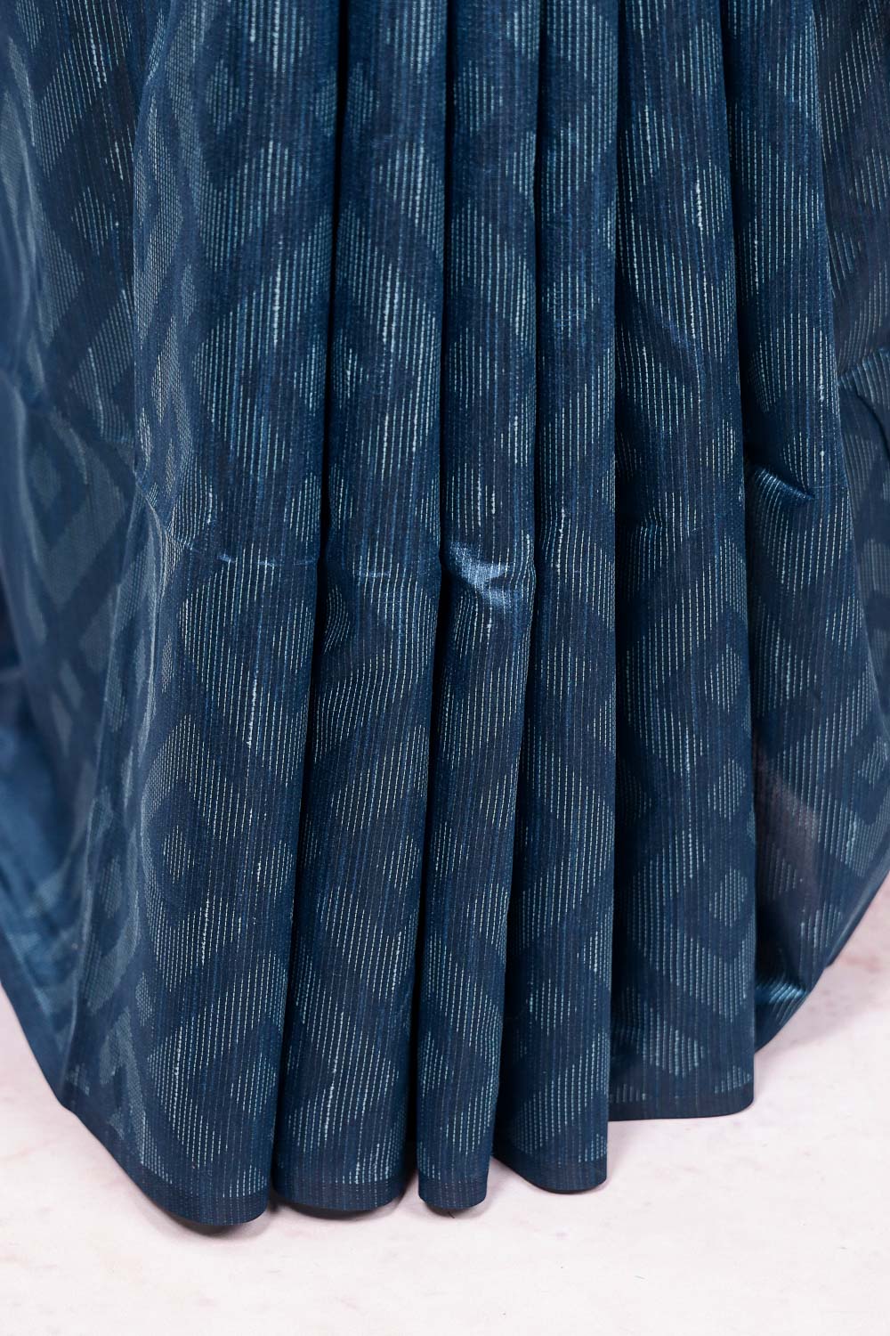 Blue Semi Jute Saree
