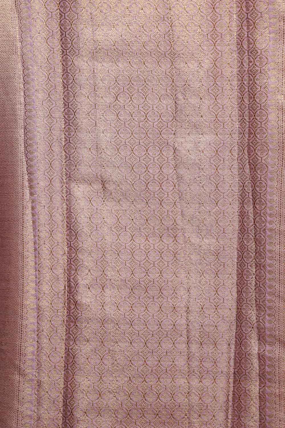 Dusty Lavender Semi Banarasi Saree
