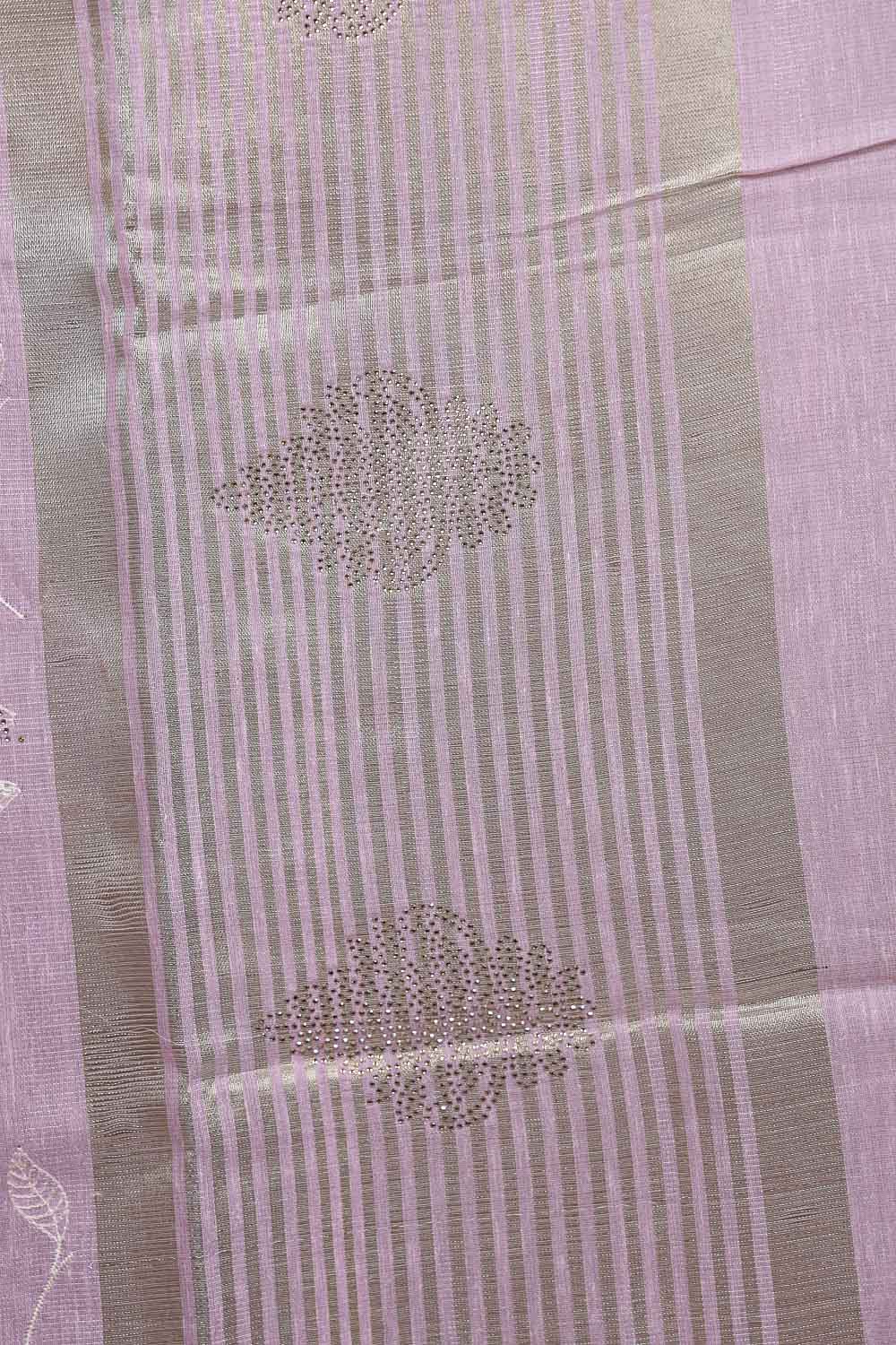 Pink Linen Tissue Saree