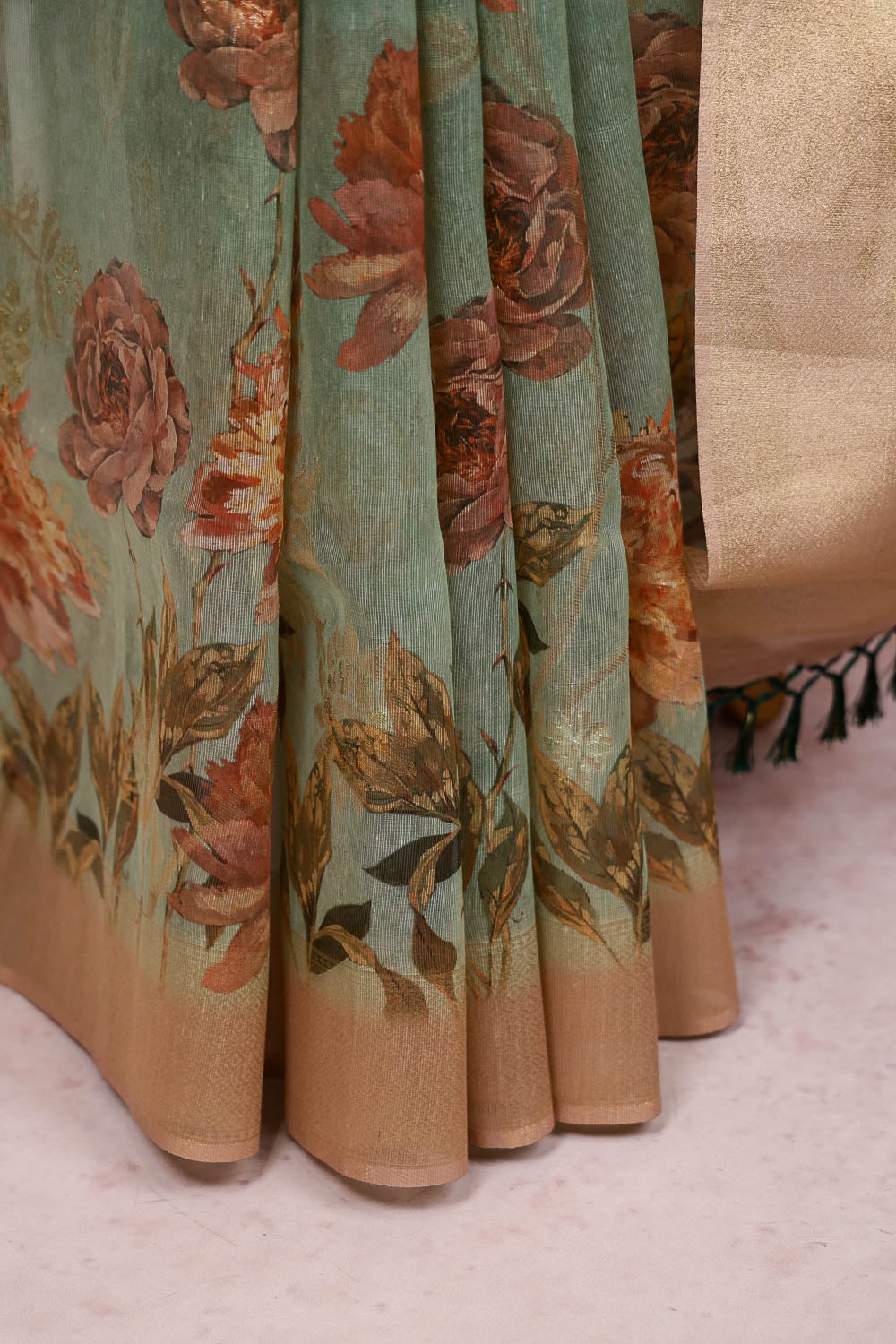 Light Green Semi Tissue Saree
