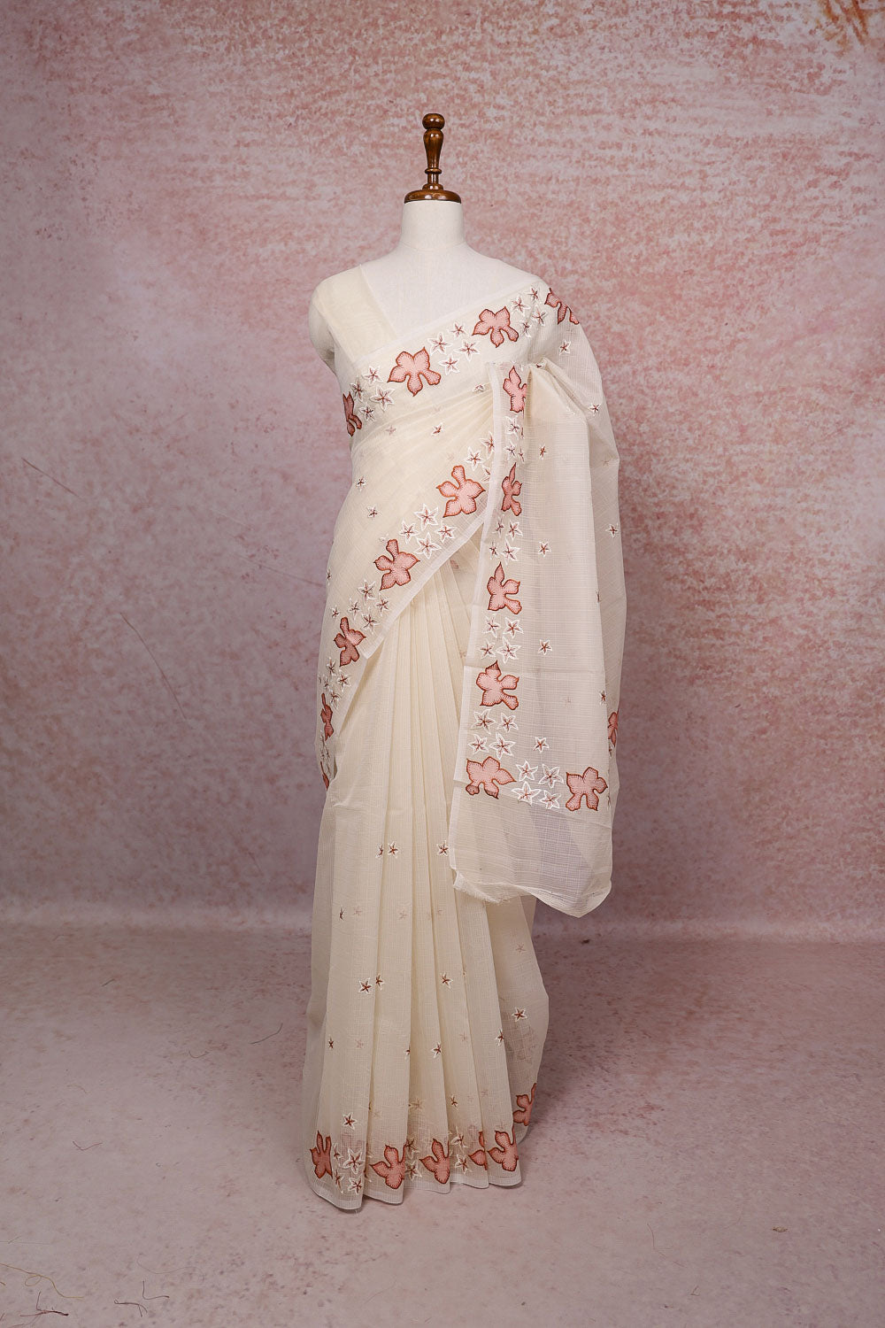Cream Kota Saree