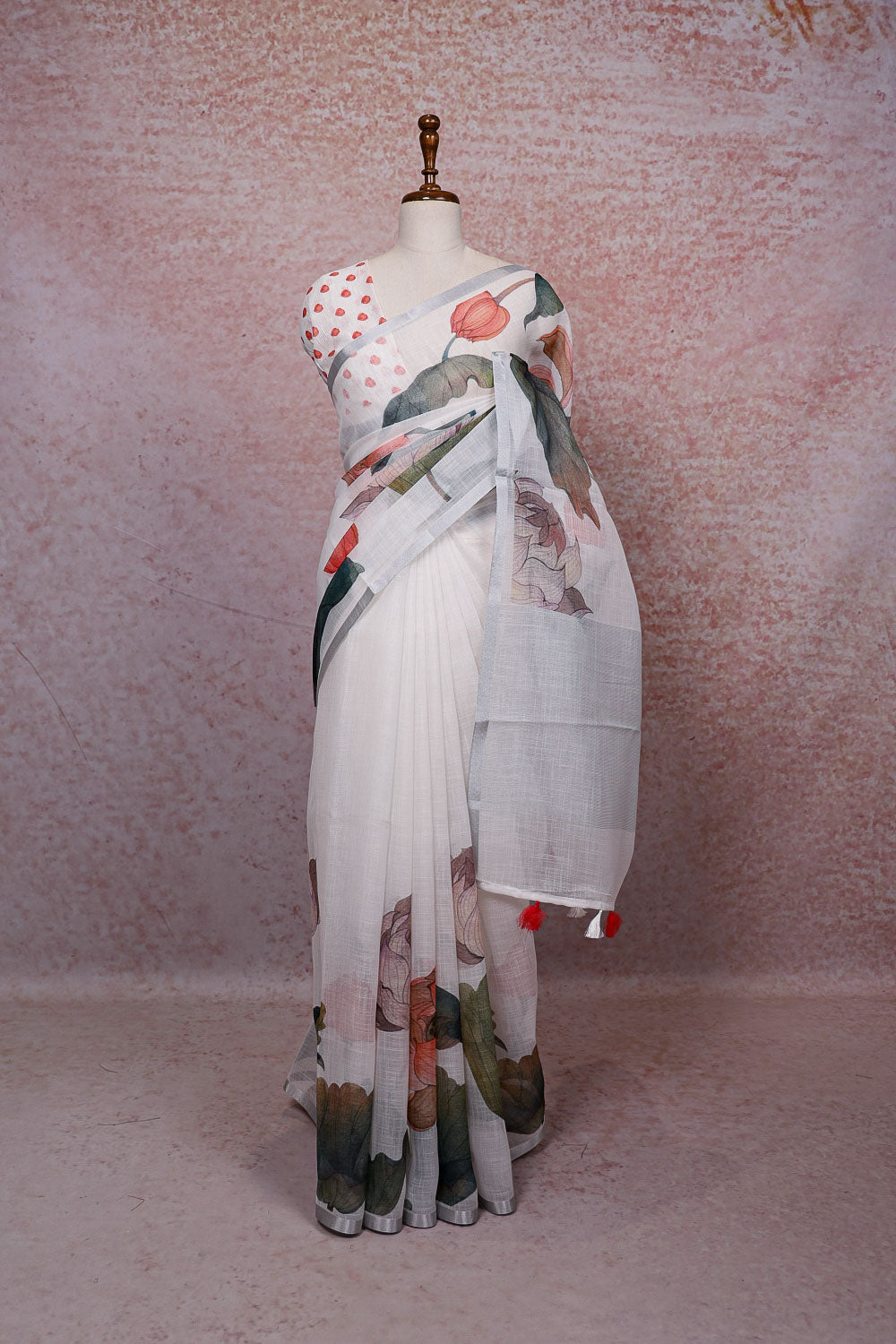 Cream Kota Saree