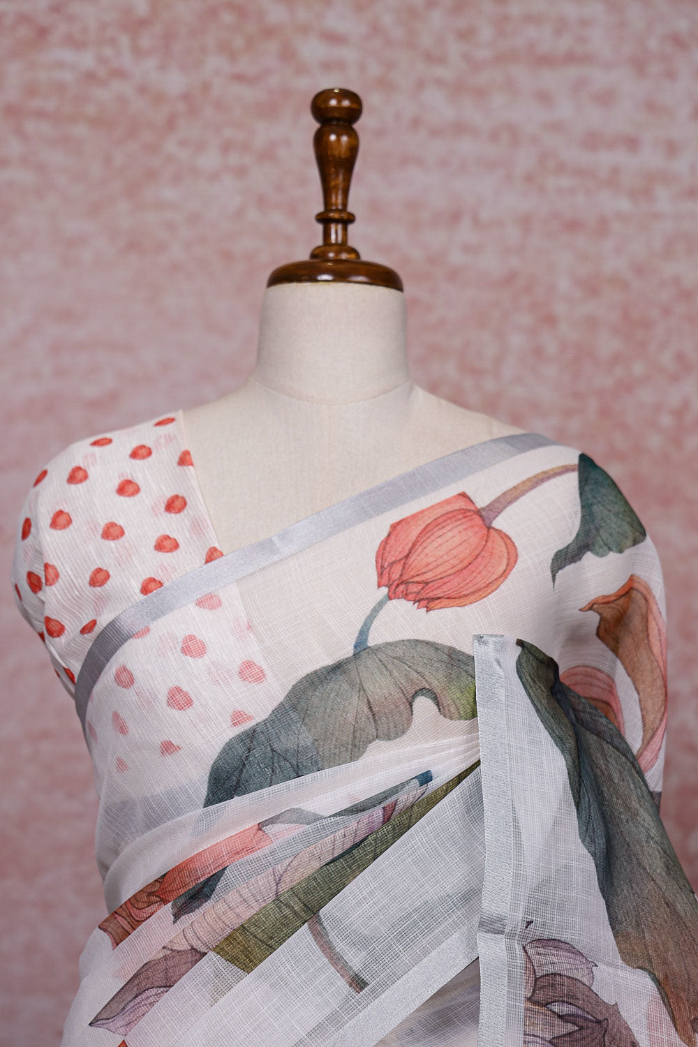 Cream Kota Saree