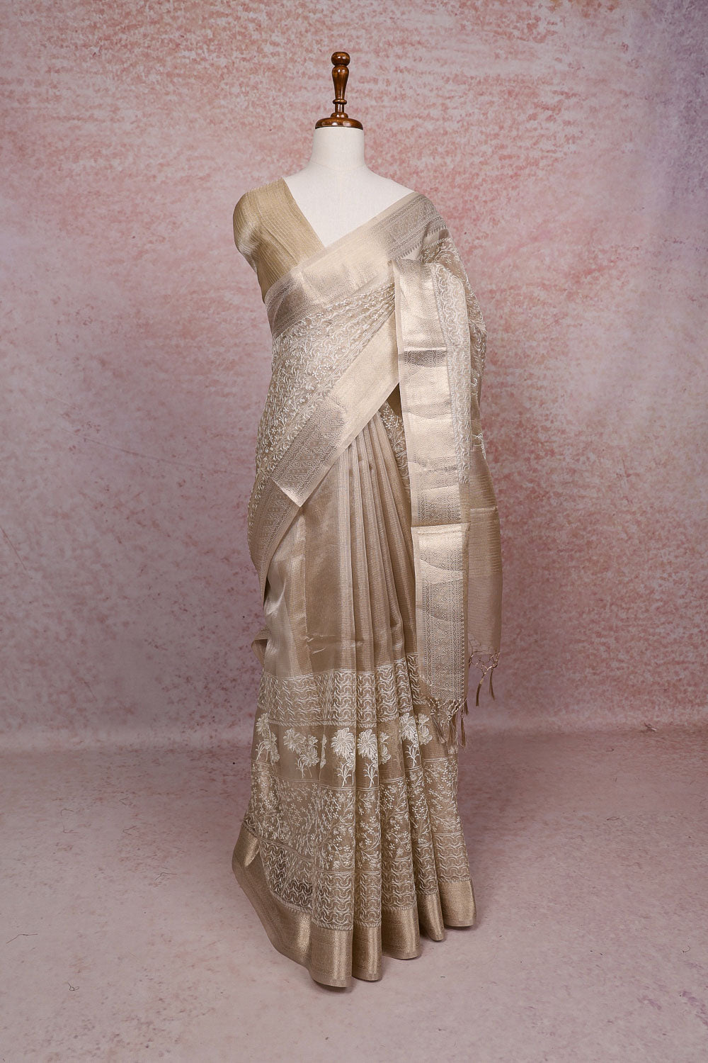 Golden Tissue Saree