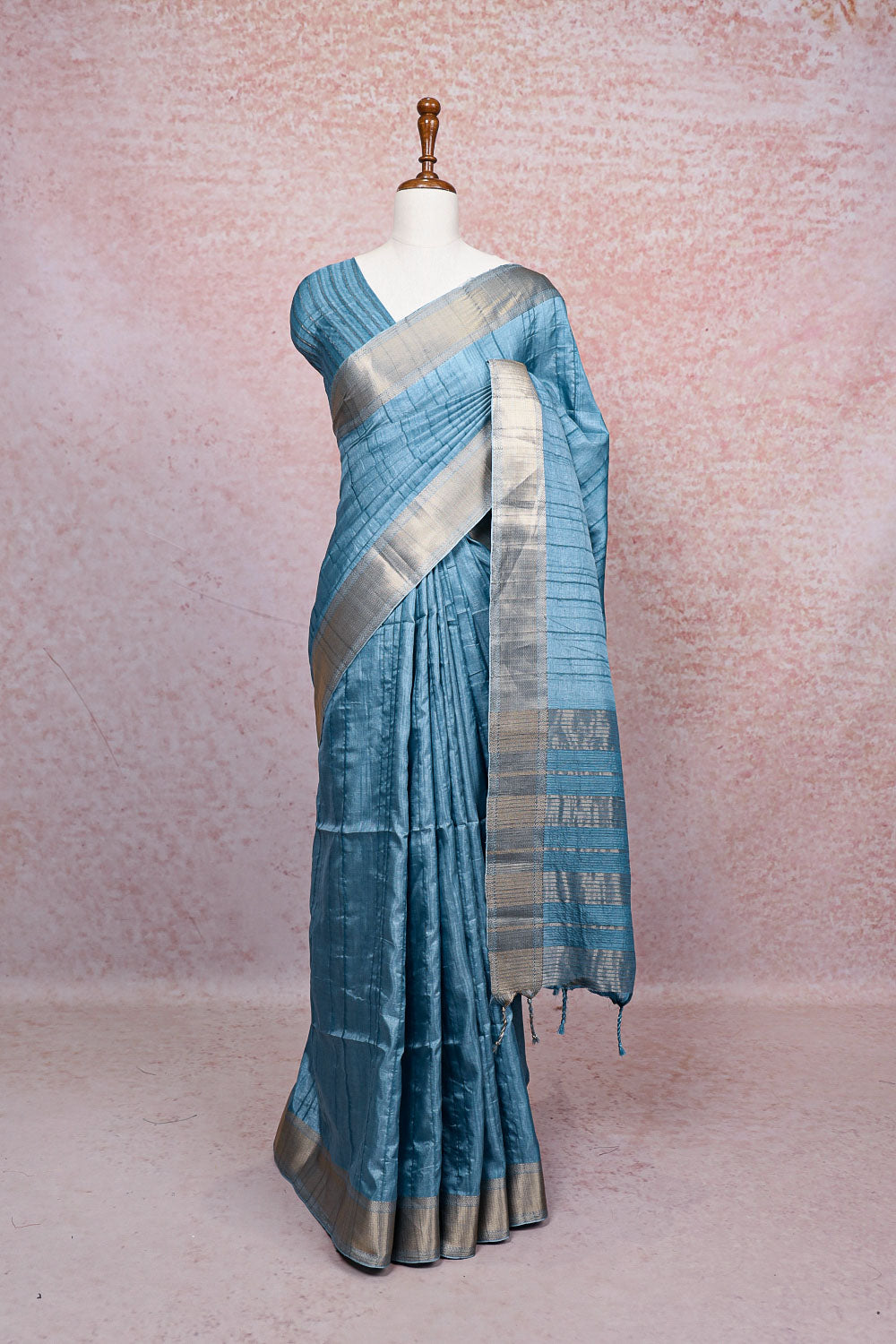 Ash Semi Tussar Saree