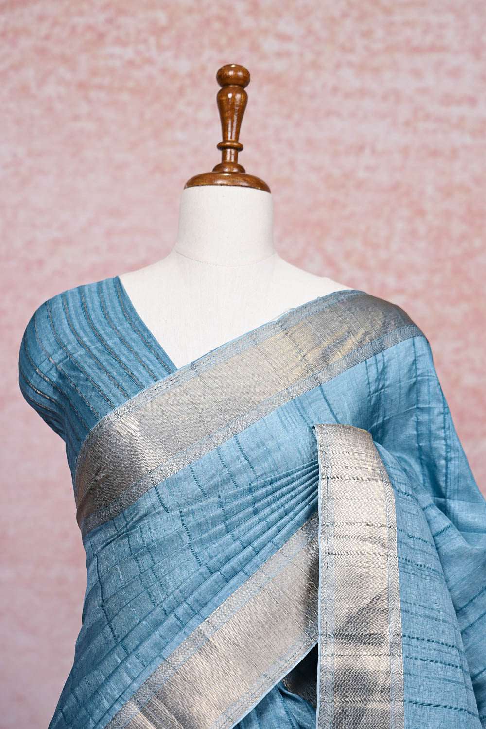 Ash Semi Tussar Saree