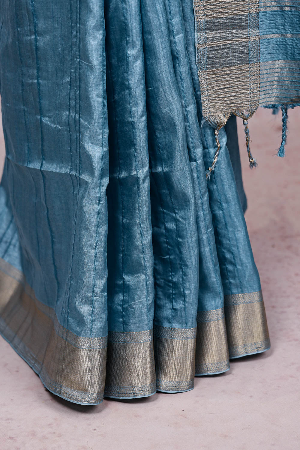 Ash Semi Tussar Saree