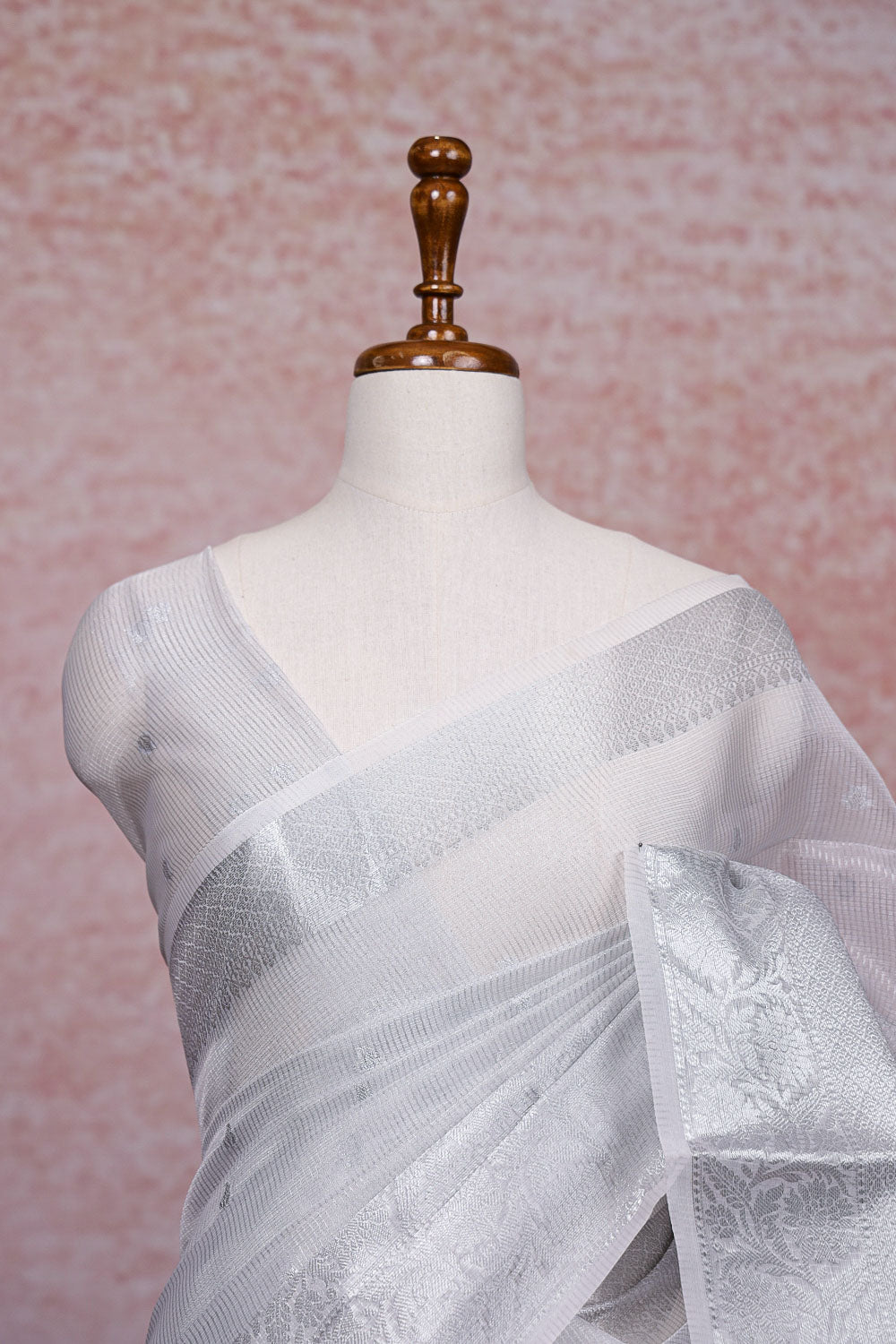 Silver Semi Tissue Saree