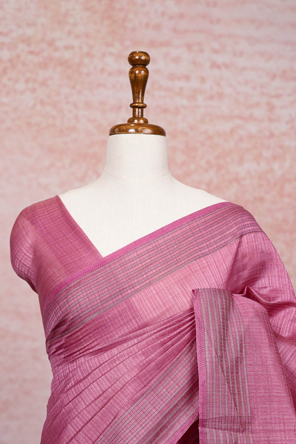 Pink Semi Silk Saree