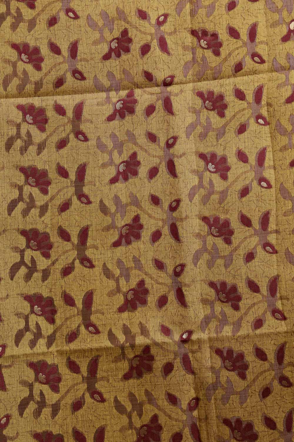 Mustard Cotton Silk Saree