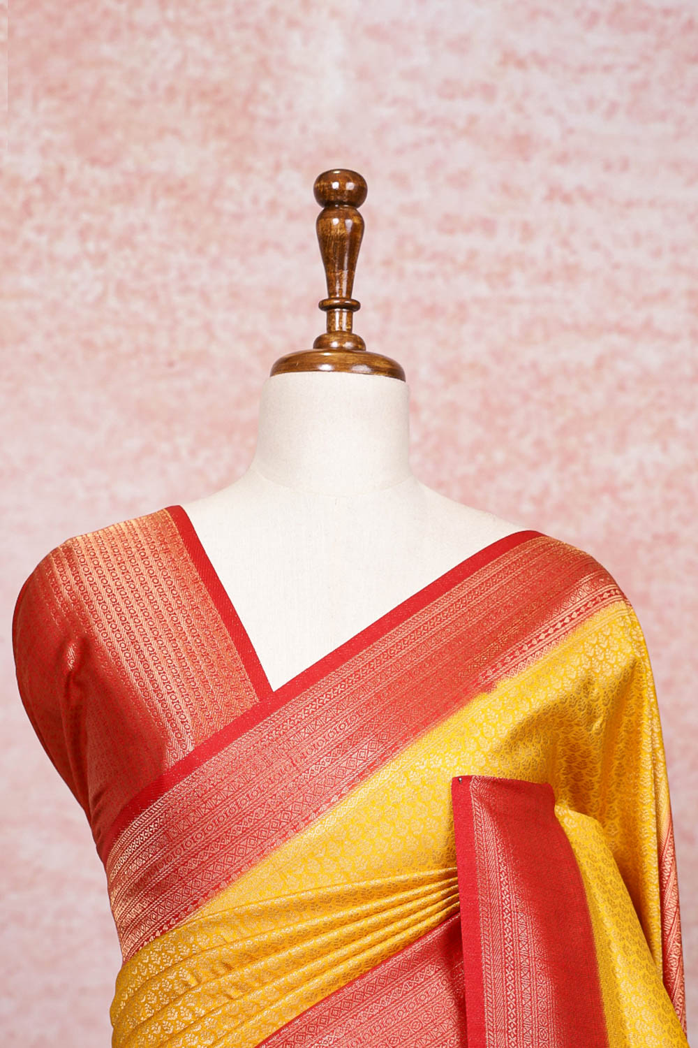Yellow Art Silk Saree