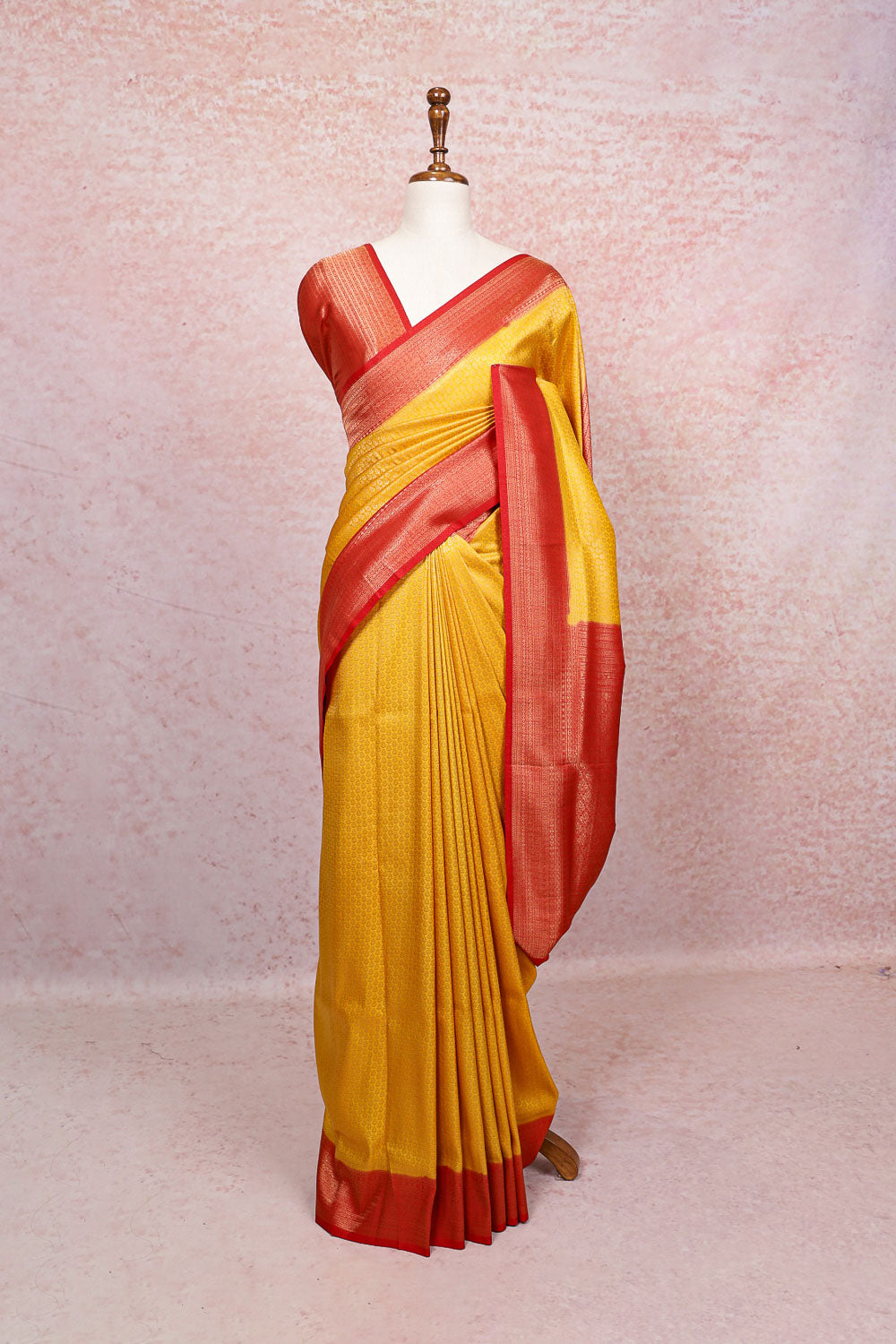 Yellow Art Silk Saree